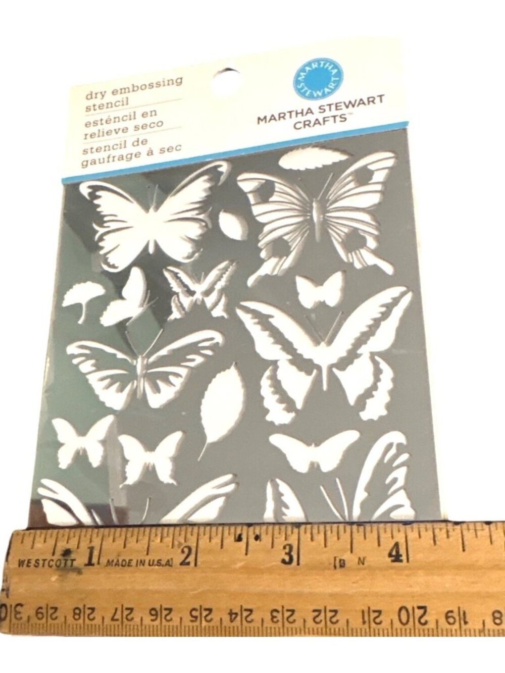 Martha Stewart Crafts Butterfly Glossary Dry Embossing Stencil 1 Pc 42-03003 NSP - Picture 4 of 6